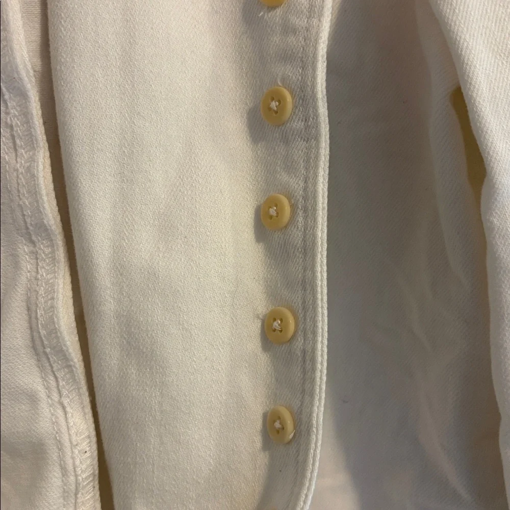 Lauren Jeans Co. Ralph Lauren White Button-Up Jacket size large petite like new - Picture 4 of 7